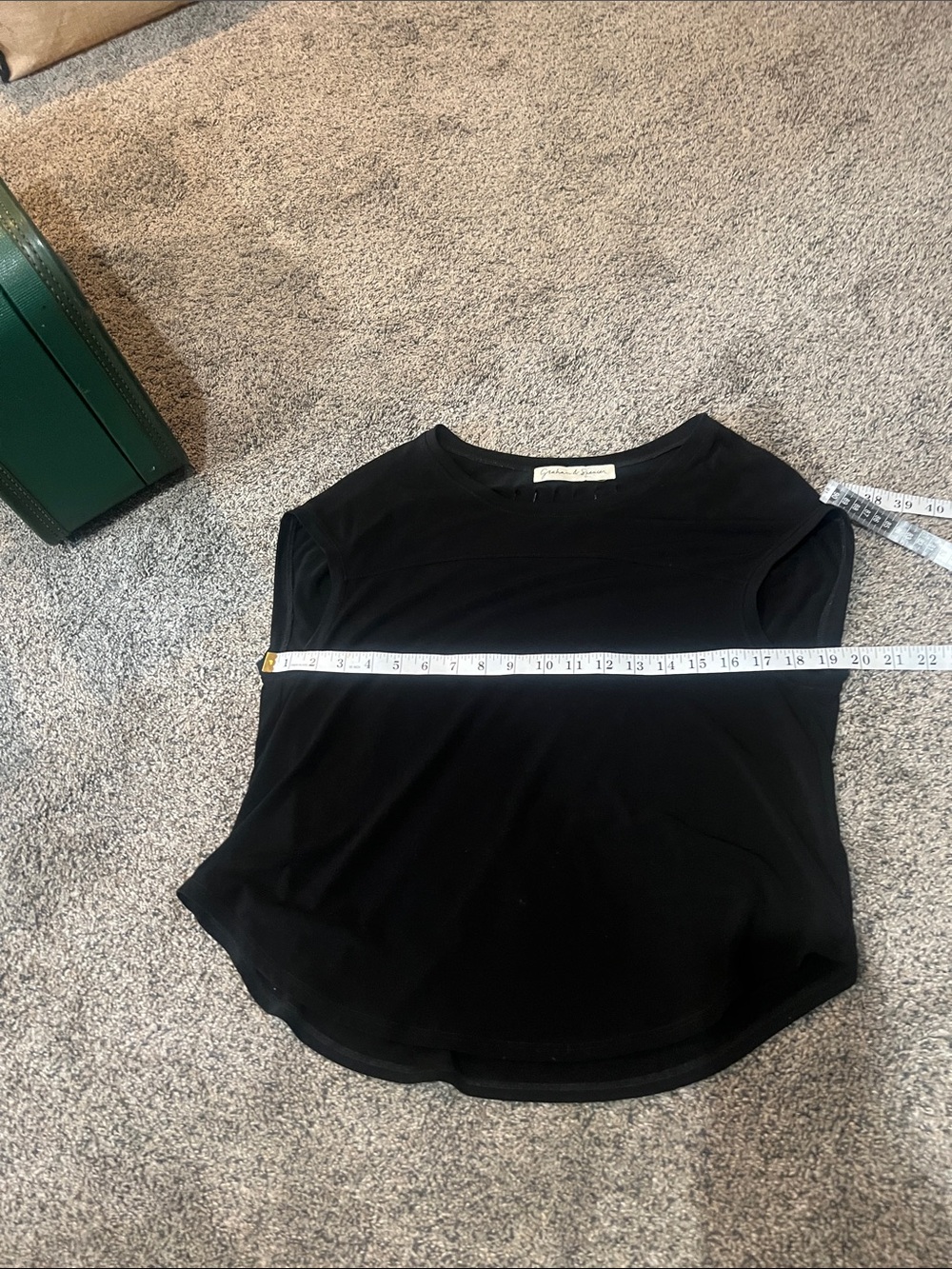 Graham & Spencer | Black Short Sleeve Top | Size Small Petite - Picture 16 of 16